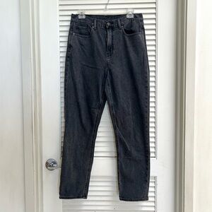 Washed Grey-Black Mom Jeans
